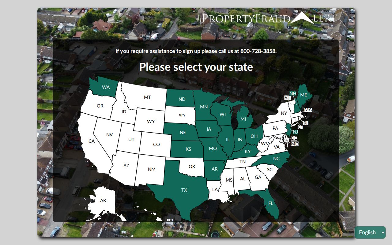 Weatherford neighbors reference showing the Property Fraud Alert enrollment page