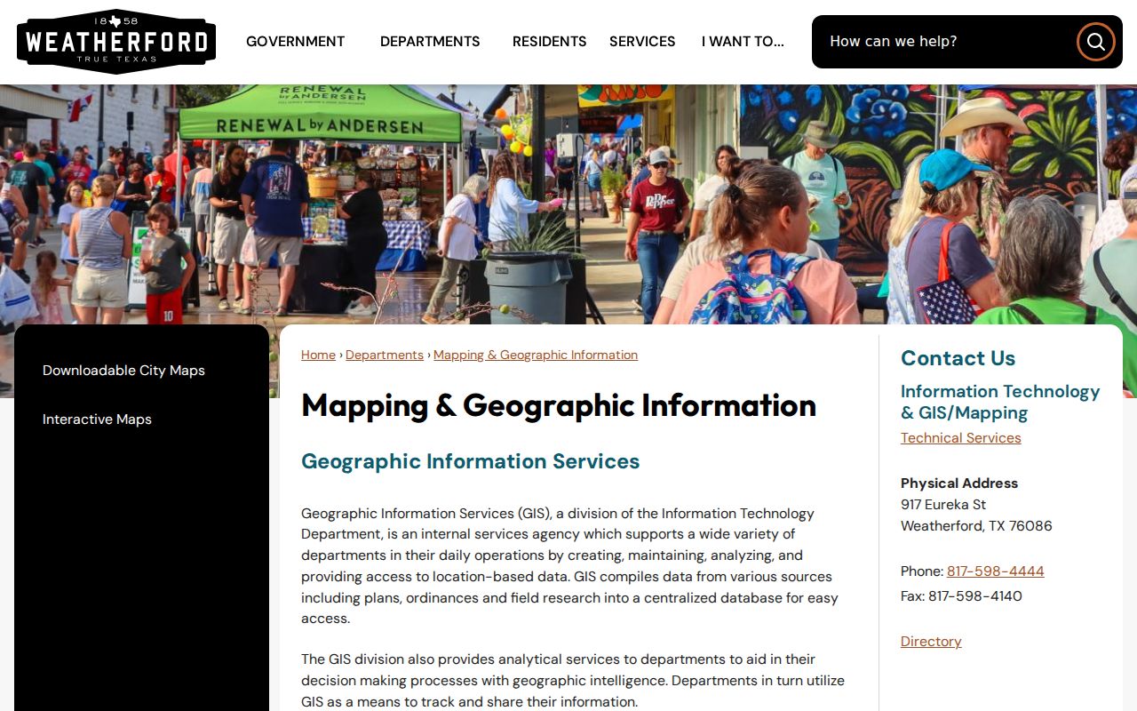 Weatherford ZIP code GIS mapping information